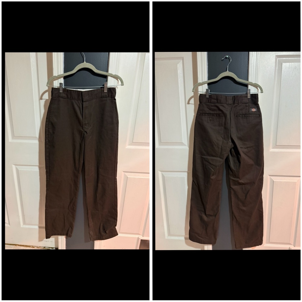 Dickies men's dark brown work pants 29x32
